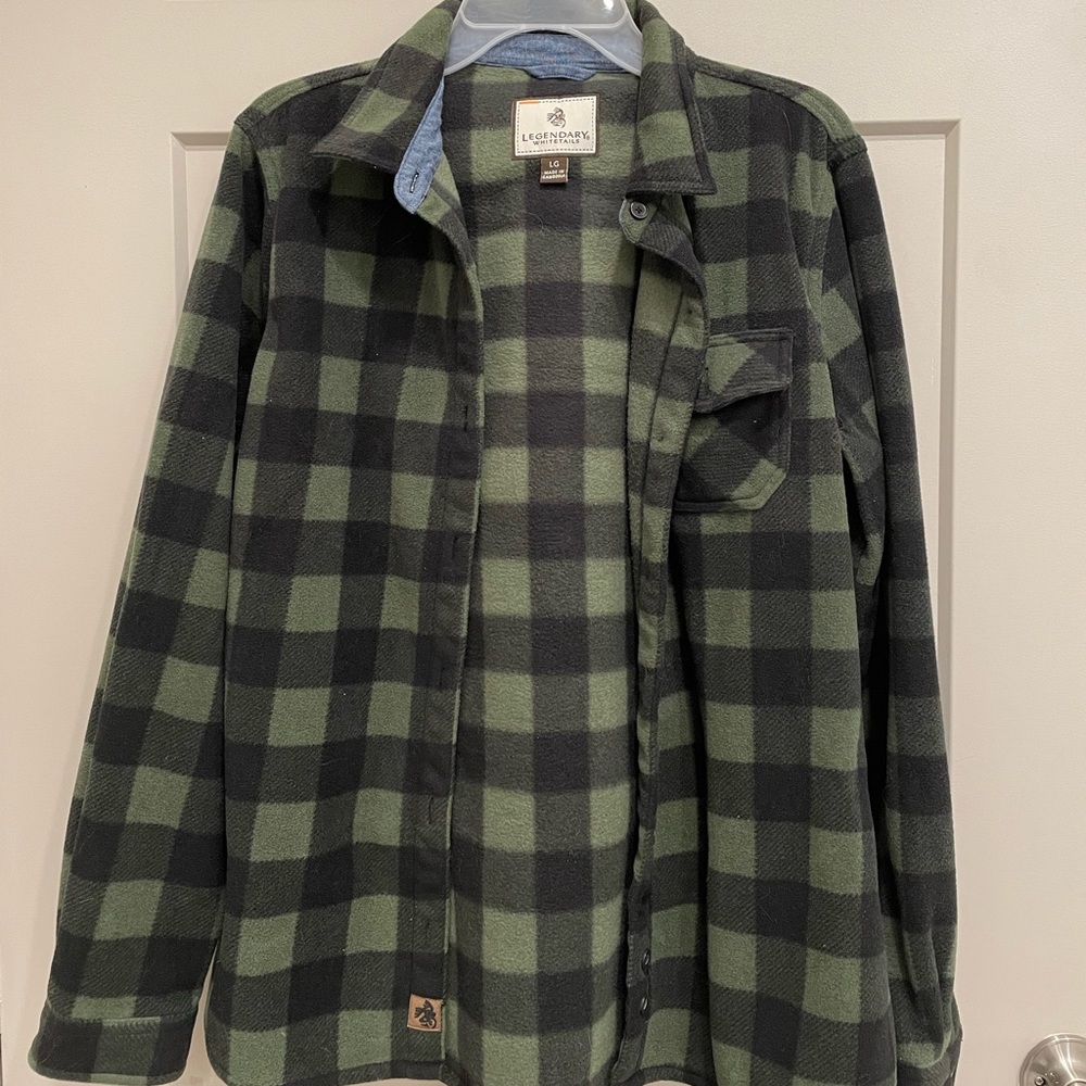 Green soft flannel